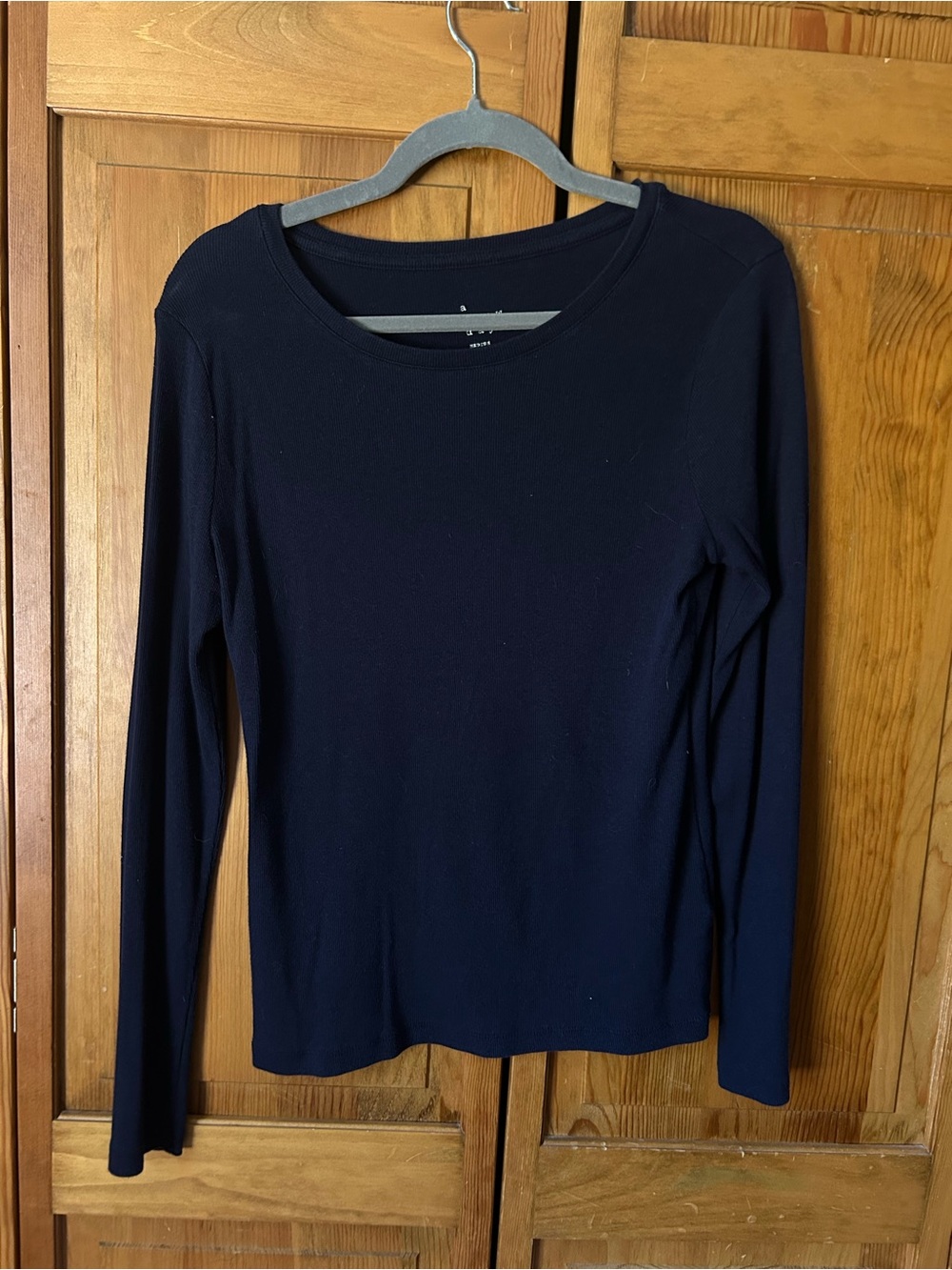 a new day Navy Long-Sleeve Crew Neck Top